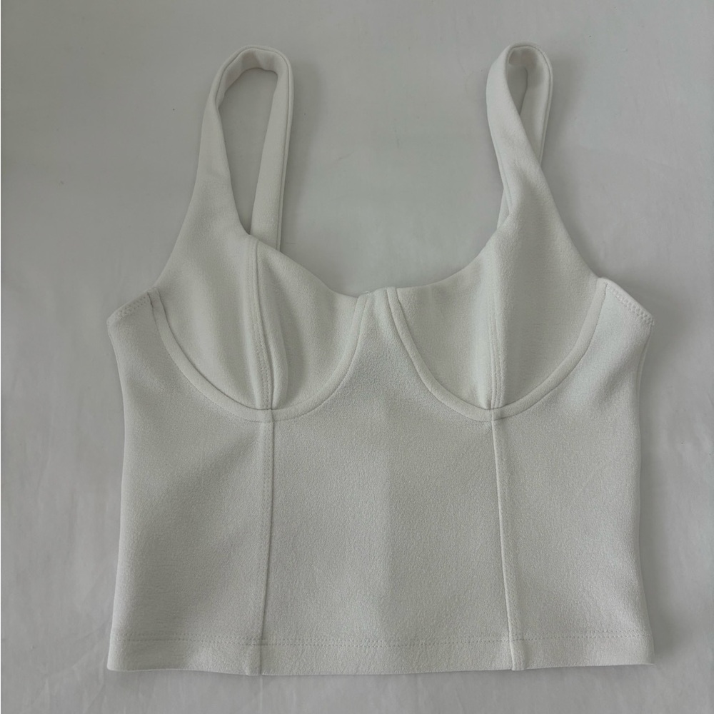 White ZARA Bustier Top - M